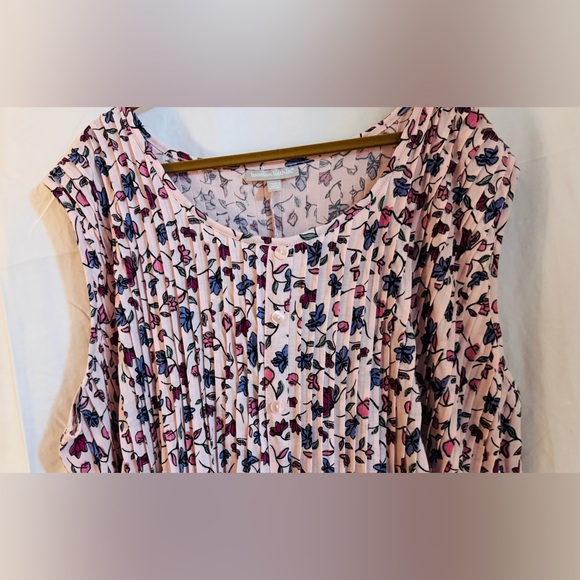 Woman Within 3X 30/32 Floral Pintuck Button Front Maxi Dress NWOT Spring Easter - Picture 2 of 8